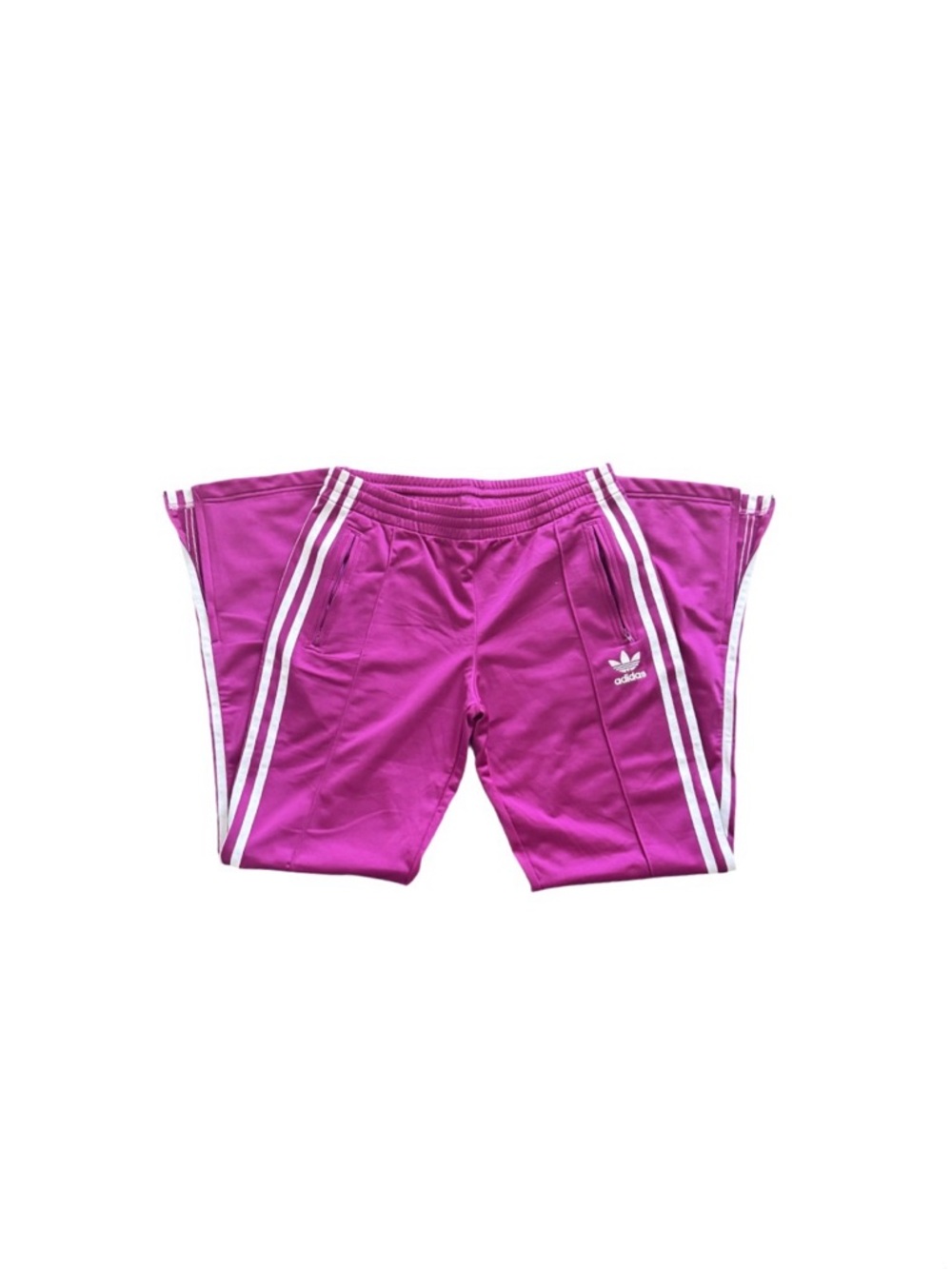 adidas Magenta Track Pants with White Three Stripes